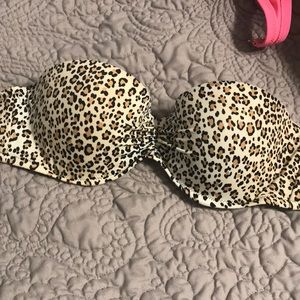 Strapless Cheetah Victoria’s Secret Swim Top